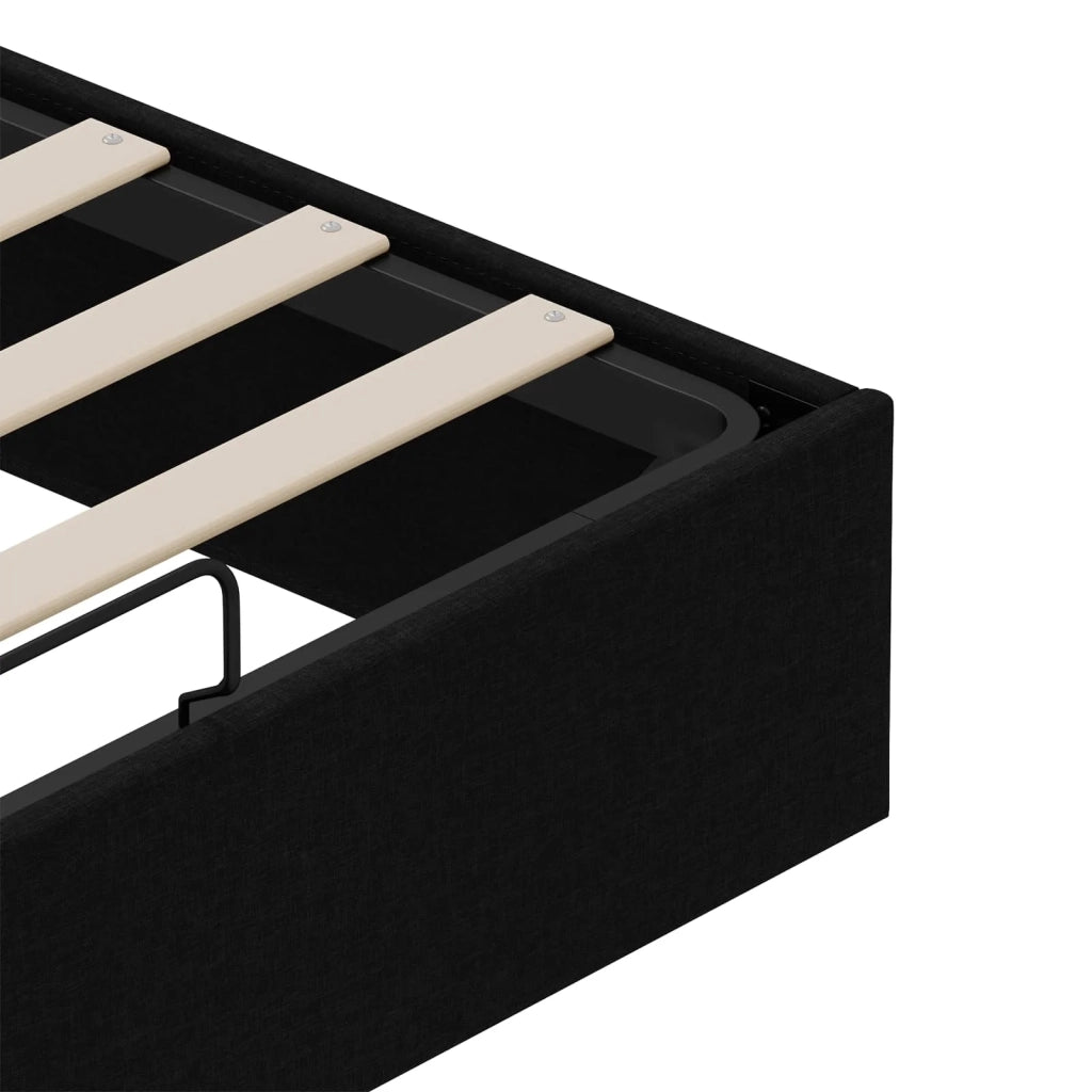 Letto ottomano Nero 153 x 203 cm Tessuto 3403070