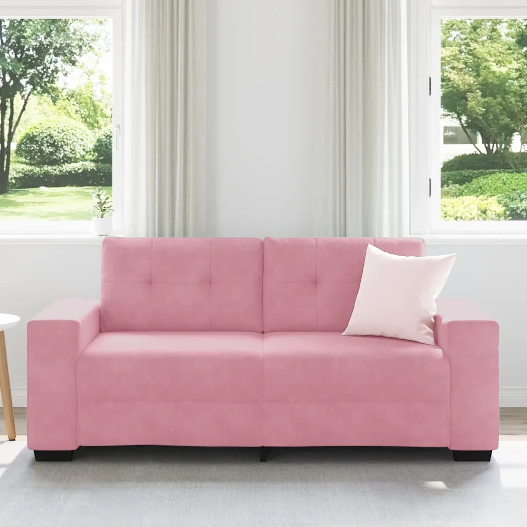 Divano Divanetto-Sofa Rosa 140 cm in Velluto