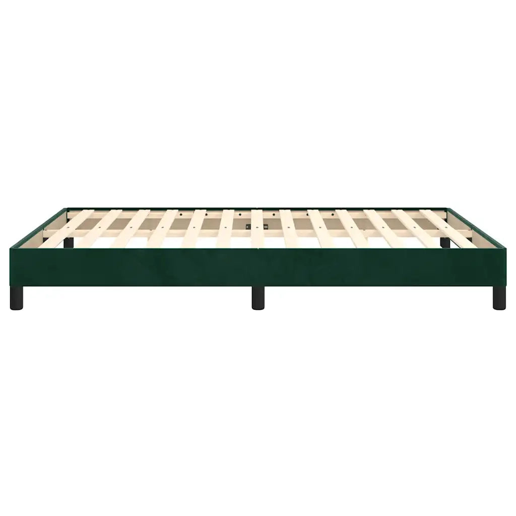 Letto matrimoniale | Letto per adulti | Giroletto senza Materasso Verde Scuro 140x200 cm in Velluto