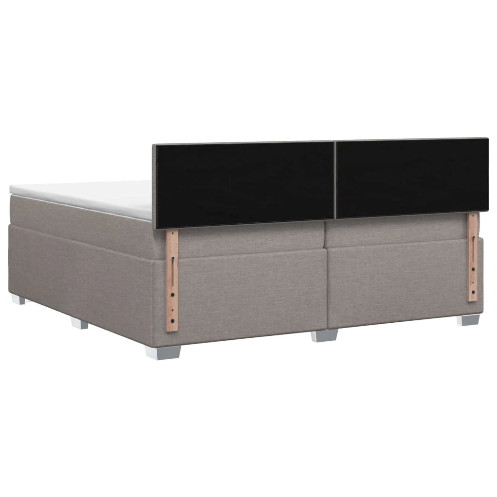 Letto con Box Spring, Materasso e LED Tortora 200 x 200 cm 3452026