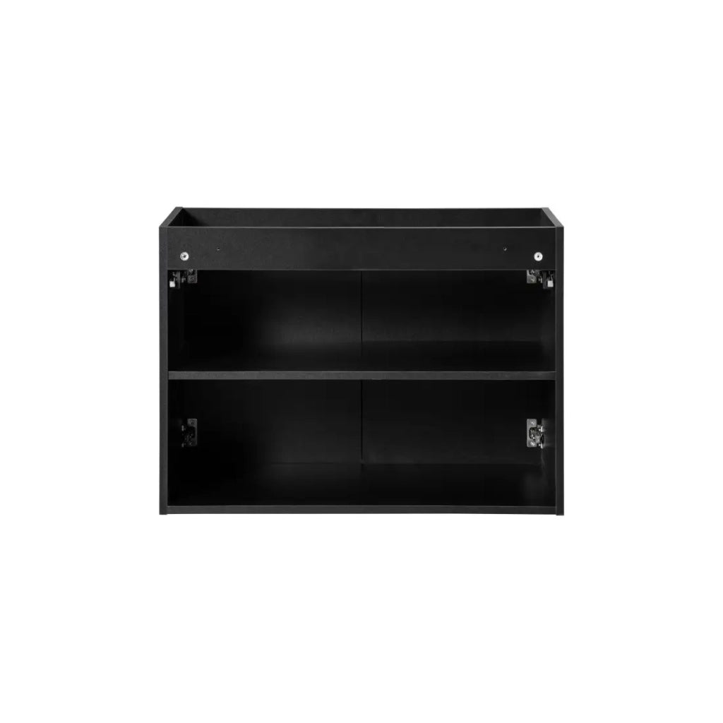 Mobile sottolavabo per bagno VANO – 2 ante – Nero opaco – L80 × P39 × H57 cm – Da appendere
