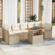 Set Divano da Giardino 8 pcs Beige Poly Rattan 3358038