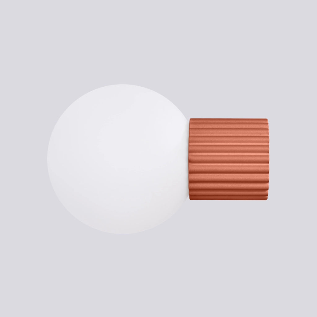 Lampada da parete HALO rosso ocra IP44