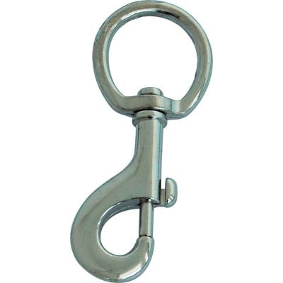 MOSCHETTONE REDINE OTTONE NICHELATO - + GIRELLO L.MM 121+11/4- 5 pezzi