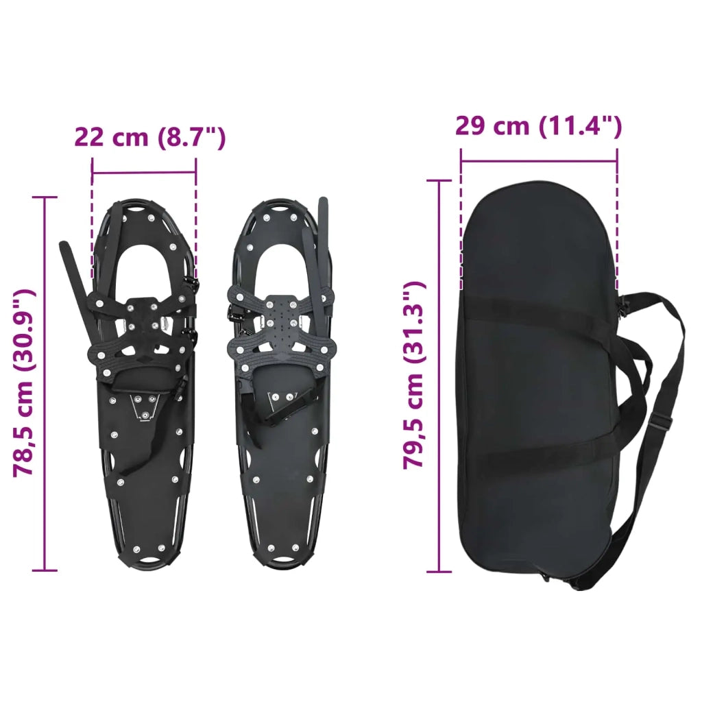 Ciaspole 3 in 1 Nero 78,5 x 22 cm Alluminio e HDPE CFW9608231