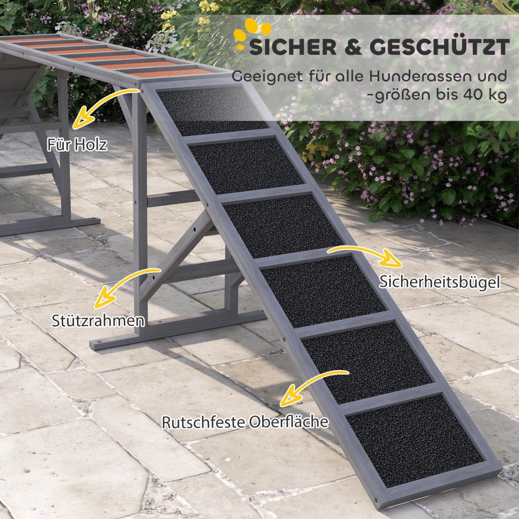 Agility Steg per Cani ¨C Minimal ¨C Grigio 335x55x60 cm