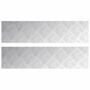 Gradini per Scale 2 pz | Tappetini per scale autoadesivi Argento 80 x 20 cm Alluminio