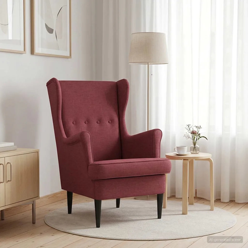 Poltrona Rosso Vino Tessuto 42029885