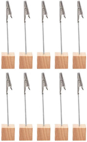 Clip per foto e cartine in legno - base multifunzionale - 10 pezzi - ideale per scrapbooking e artigianato - clip alligatore multifunzionale - per uso riciclabile