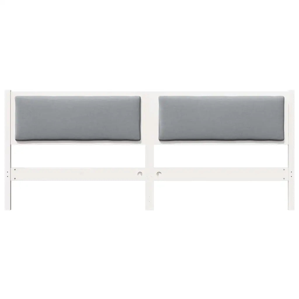 Testiera Altro Bianco 200 cm Legno di pino massello 878938