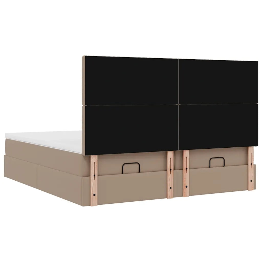 Struttura Letto Pouf con Materassi 200x200cm Similpelle 3314512