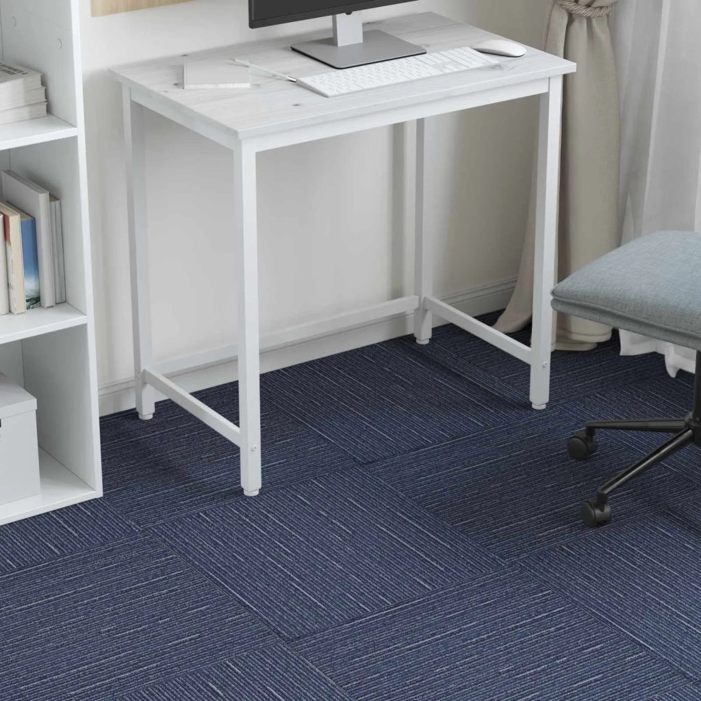 Piastrella per Tappeto Strisce Blu 50 x 50 cm 36 pz CFW7183760