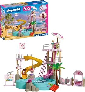 Playmobil Barbie Parco acquatico, 146 pezzi,Eta 4+