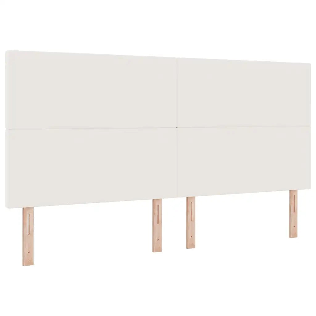 Letto a Sorgente LED con testiera Crema e Bianco 200 x 200 cm 3337661