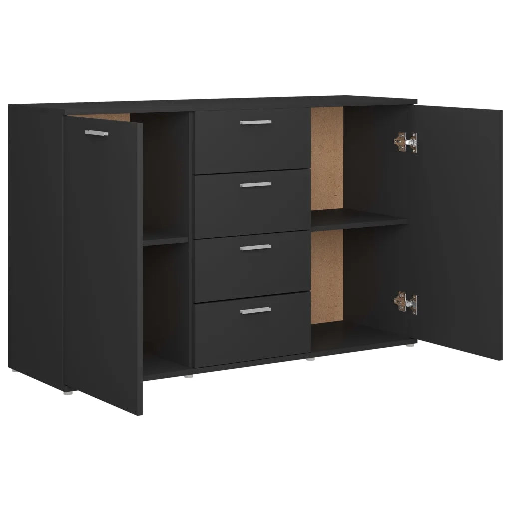 Credenza Grigia 120x35,5x75 cm in Legno Multistrato 801330