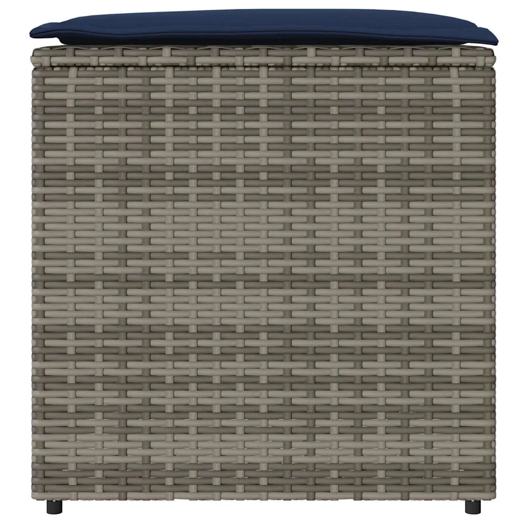 Scatola per Cuscini Grigio 50 x 50 x 50 cm polyrattan 365414