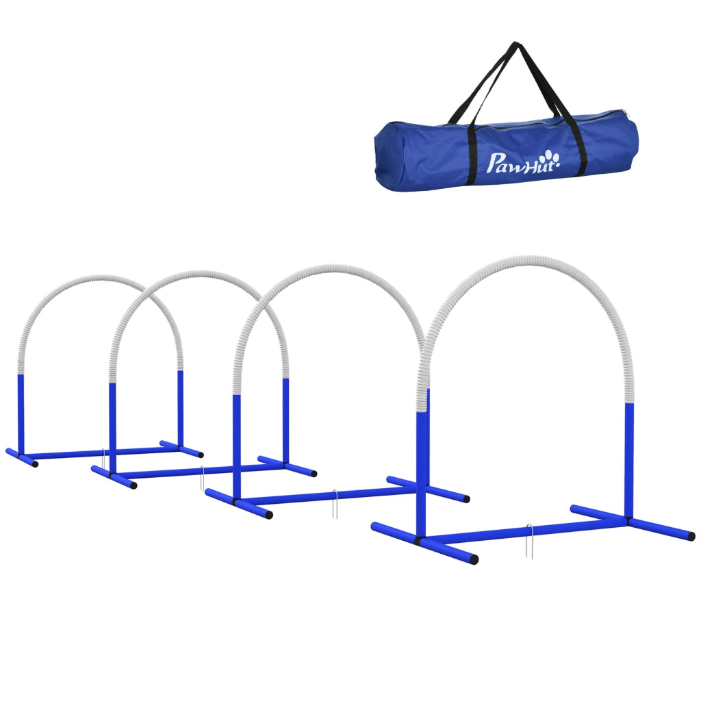 Set Agility per Cani ¨C Minimal ¨C Blu+Bianco 88x64x95 cm
