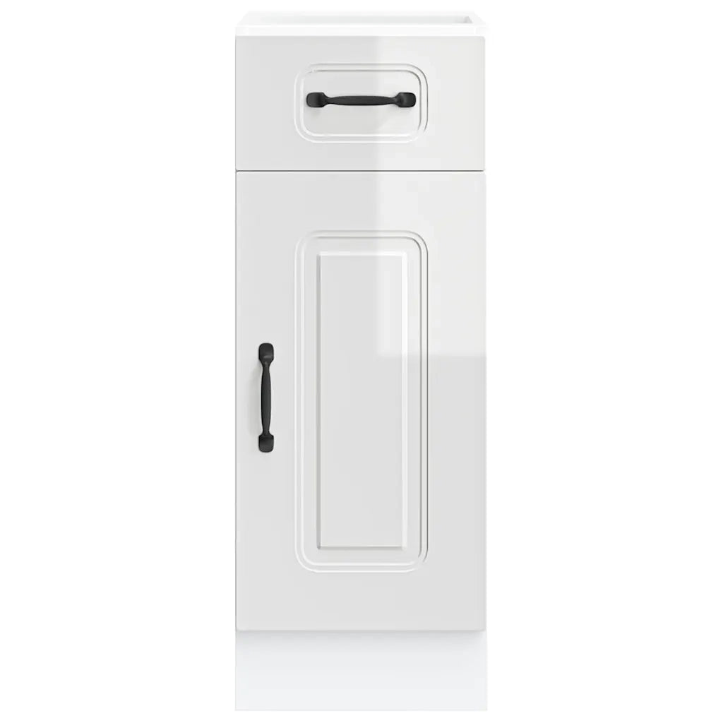 Base da Cucina Kalmar Bianco Lucido in Legno Multistrato 853459