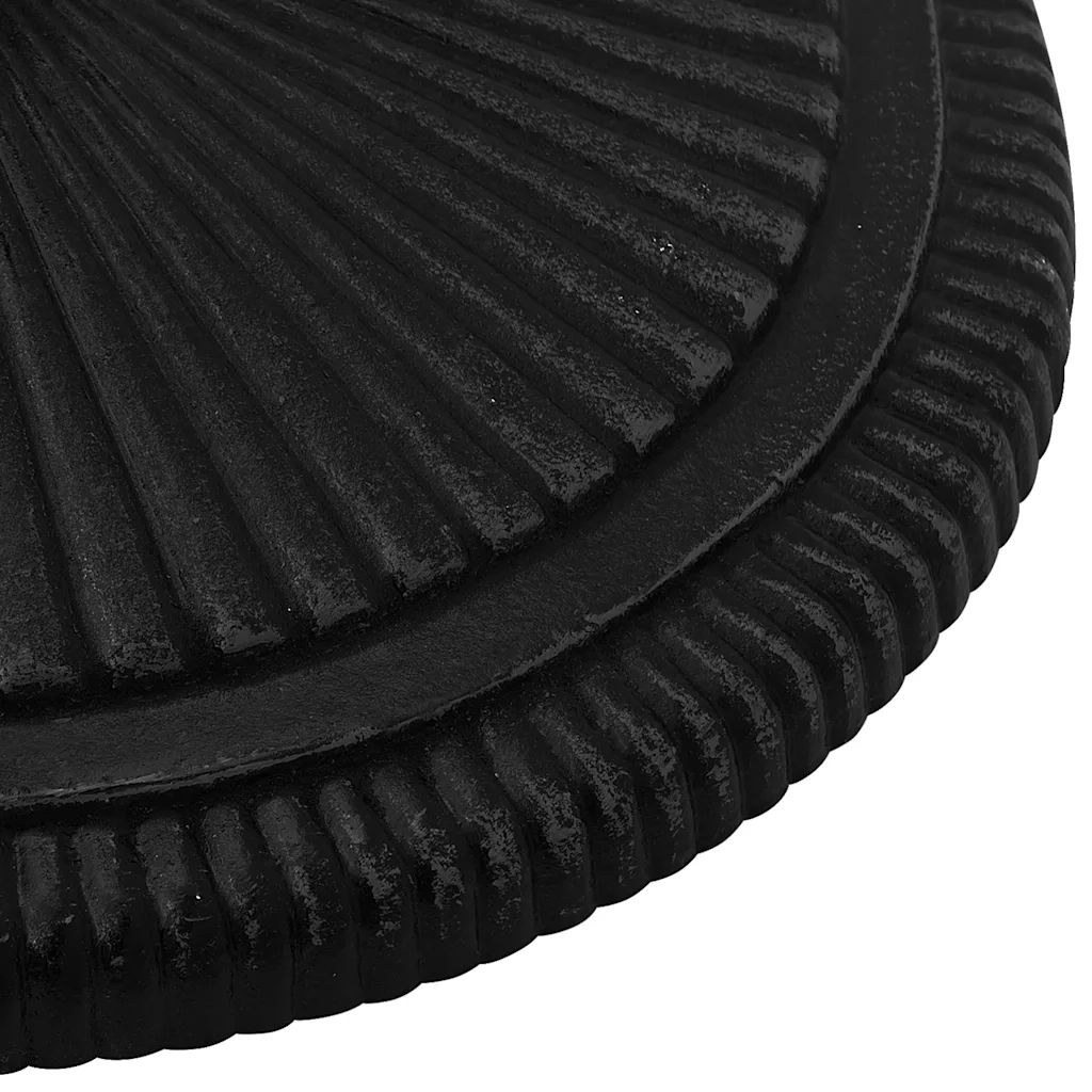 Base per Ombrellone Nera 45x45x30 cm in Ghisa 317772