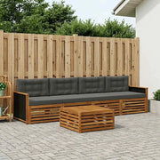 Set di divani da esterno con cuscino 5 pcs Naturale e Antracite 3382985