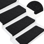 Tappetini Autoadesivi per Scale 30 pz Neri 65x24,5x3,5 cm 3365908
