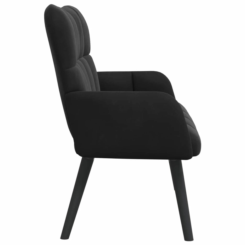 Sofa a Due Posti Nero 115 x 61 x 87 cm Velluto 42028945