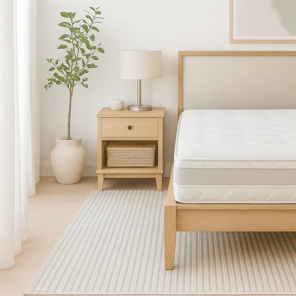 Materasso 120x190 Una Piazza e Mezza ergonomico e traspirante 20 cm | Comfort naturale e design scandi ad alta rigidità | The White Stone