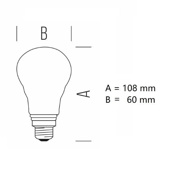 LAMPADINA GOCCIA A LED 8,5W LUCE CALDA 3000K 1055 LUMEN E27 BOT LIGHTING