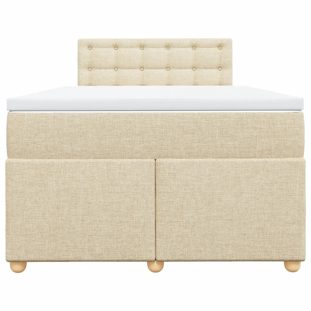 Giroletto a Molle con Materasso Crema 120x200 cm in Tessuto 3288966