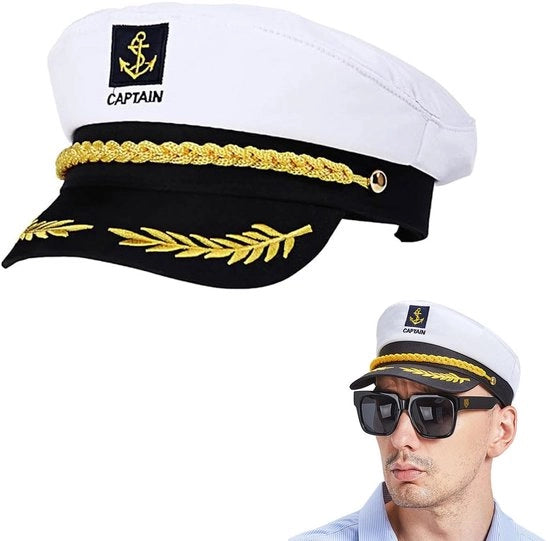 Cappello da Capitano Adattabile - Cappello da Marinaio - Accessorio di Costume - Halloween - Cosplay - Teatro - Cappello da Marinaio