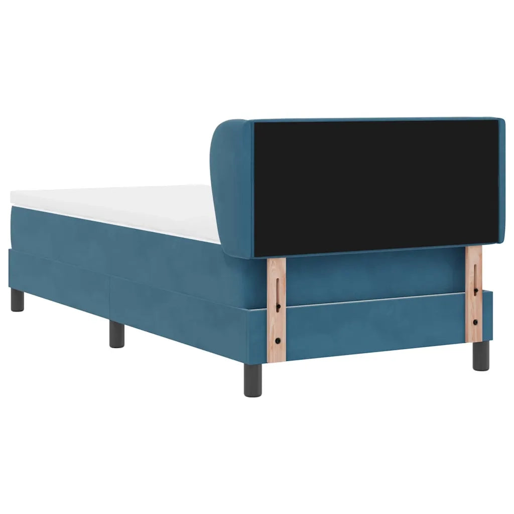 Letto a molle con testiera Blu scuro 100 x 200 cm Velluto 3340326