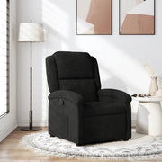 Poltrona reclinabile in velluto nero 3205493