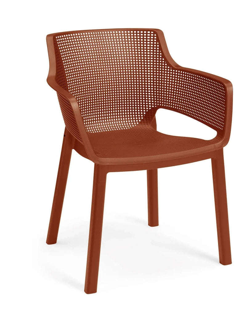 Sedia da giardino Elisa rosso terra cm 61x54x79 h