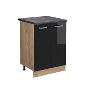 Vicco Mobiletto base cucina Nero lucido 60 cm , PL Antracite