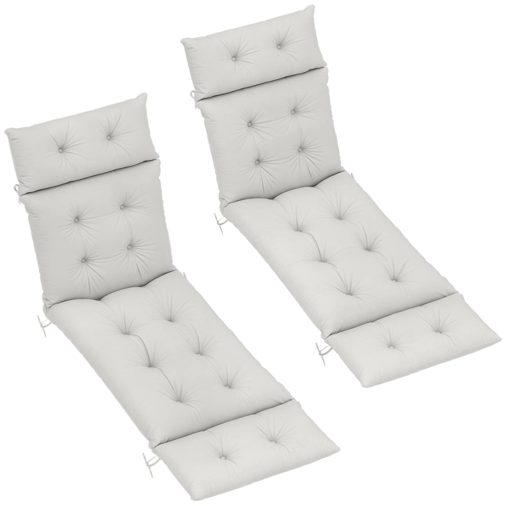 Cuscini per Chaise Longue ¨C Minimal ¨C Grigio Chiaro 190x56x10 cm