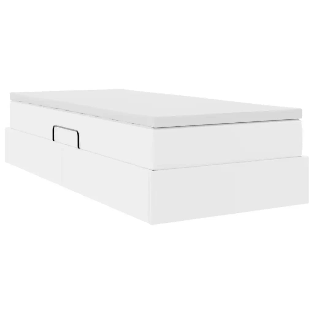 Letto con contenitore e materasso Bianco 90 x 200 cm