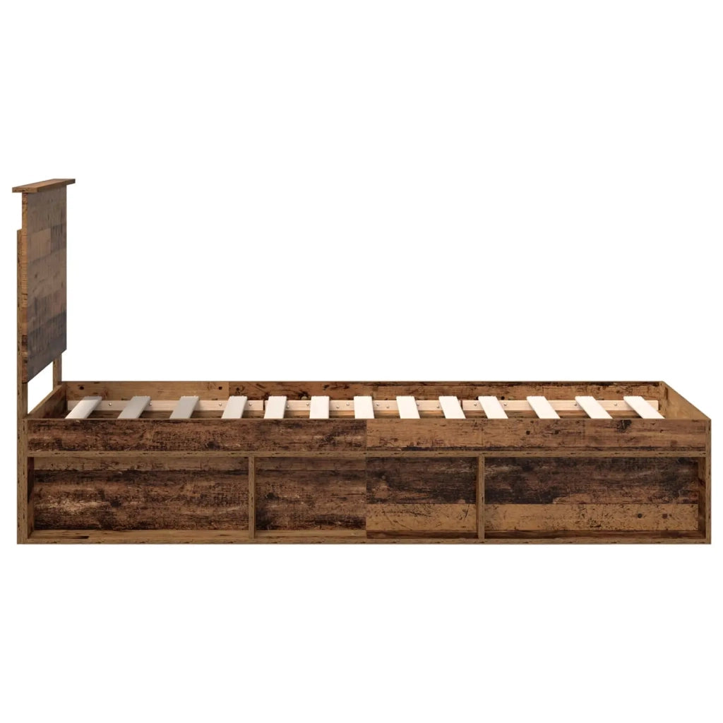Struttura del letto-Giroletto Legno vecchio 75 x 190 cm Pino massello 417766