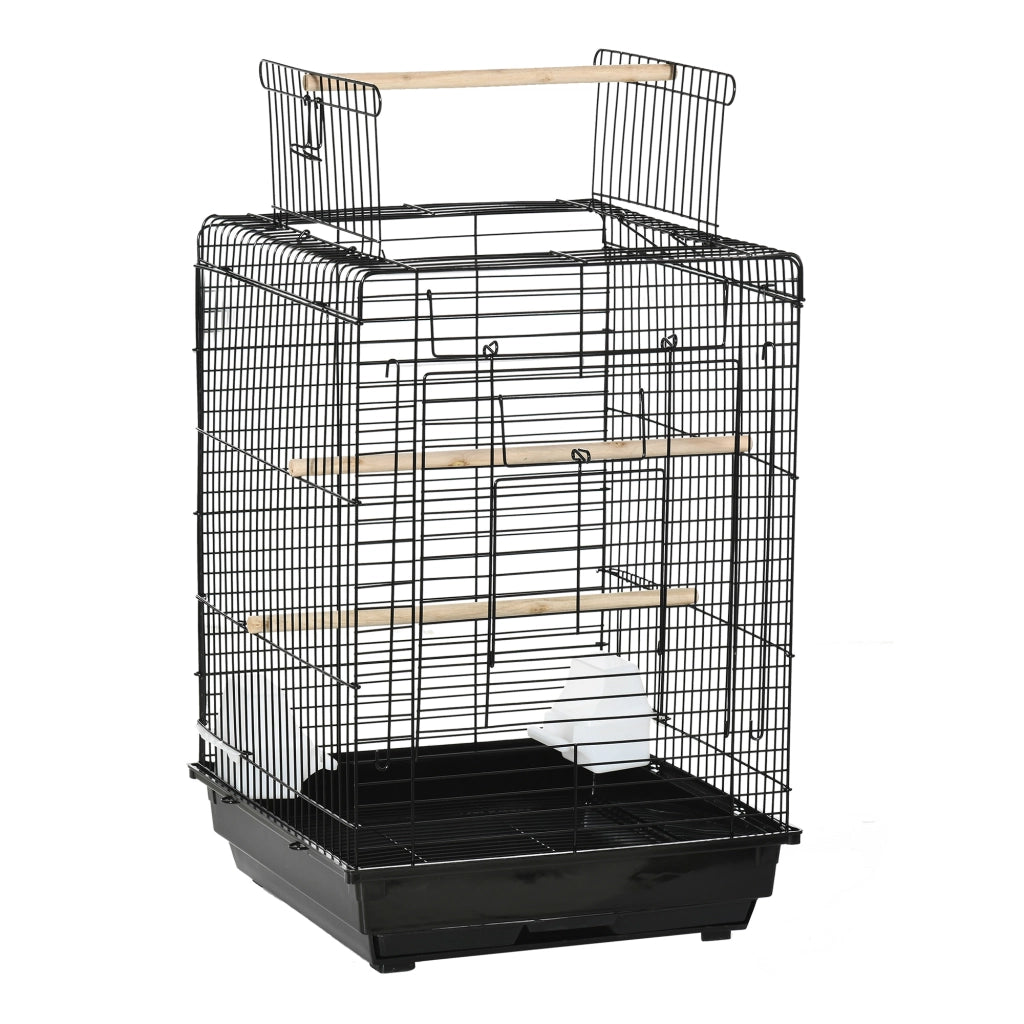 Gabbia per uccelli in metallo ¨C Minimal ¨C 40x40x59 cm nero