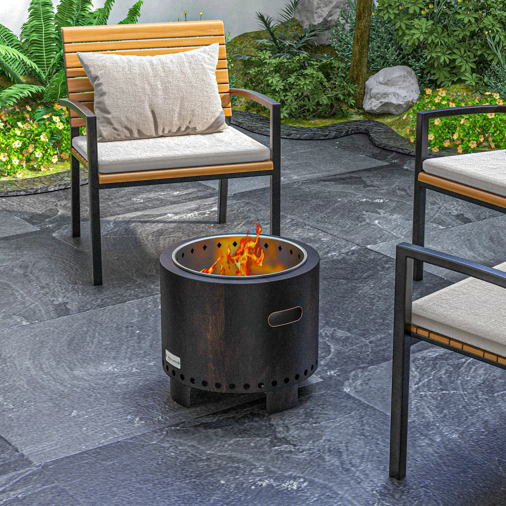 Braciere per esterno in metallo ¨C Minimal ¨C 45x45x42 cm nero bronzo
