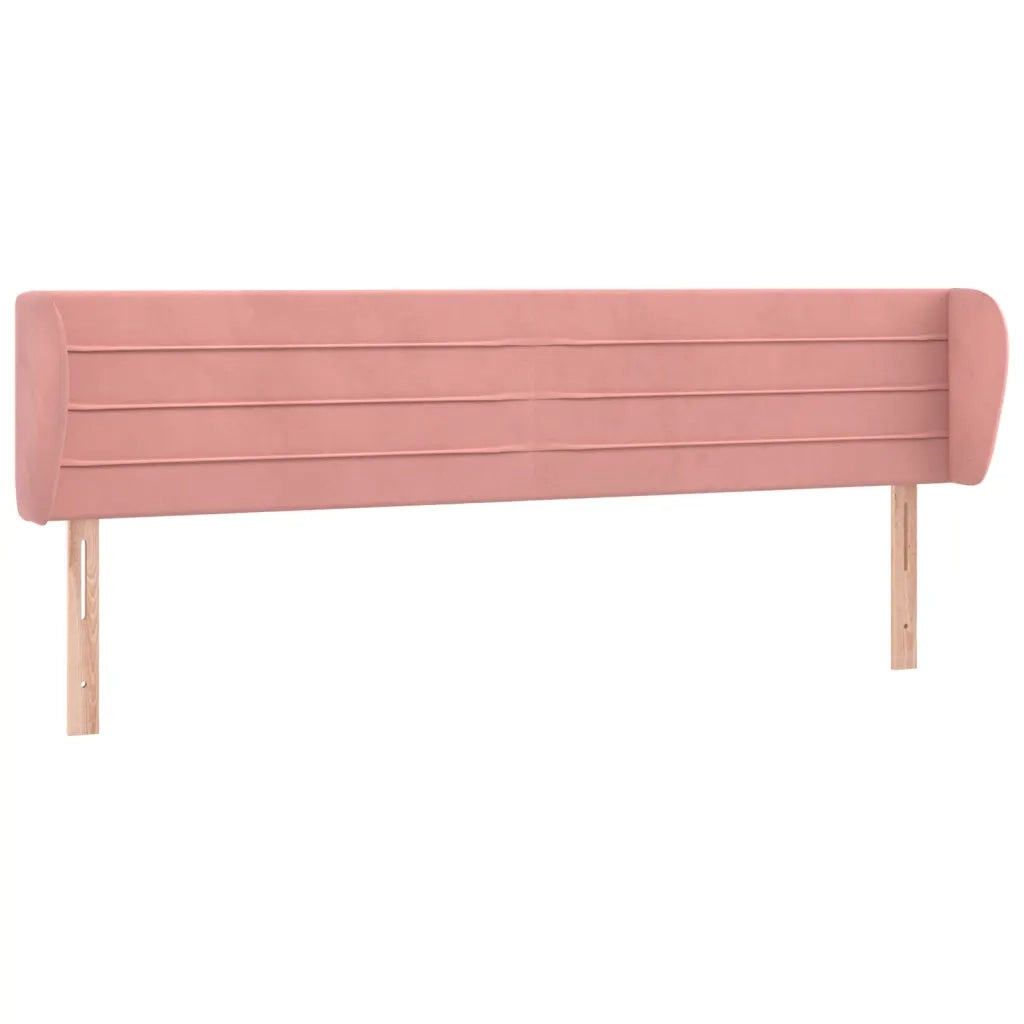 Testiera ad Orecchio Rosa 203x23x78/88 cm in Velluto 3117355