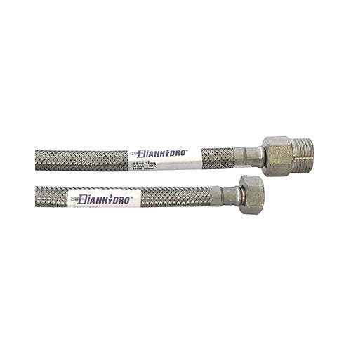 FLESSIBILE INOX MODELLO PROLUNGATO  CM. 020- MF 1/2 x 1/2- DH- pezzi 1