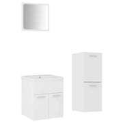 Set Mobili da Bagno | Armadio da bagno Bianco in Legno Multistrato