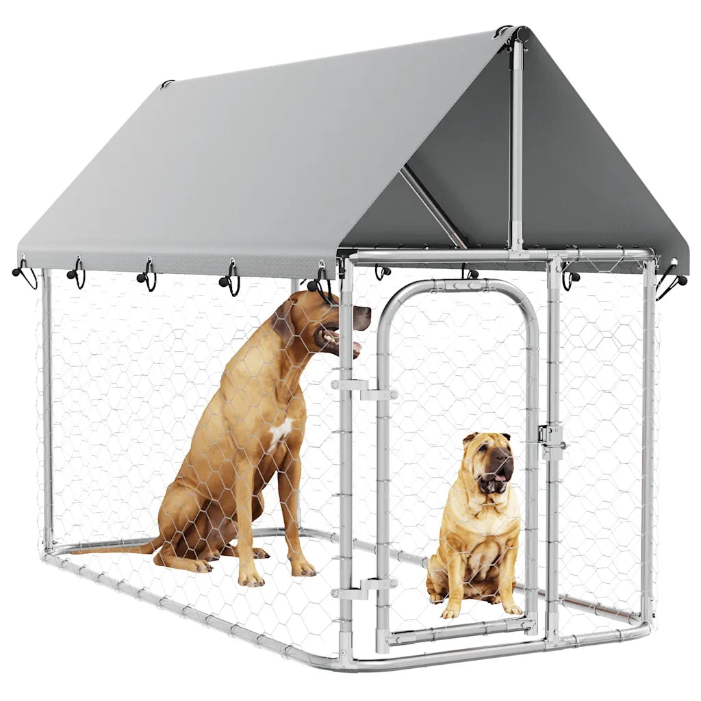 Gabbia per Cani da Esterno con Tetto-Cassa per cani 200x100x150 cm