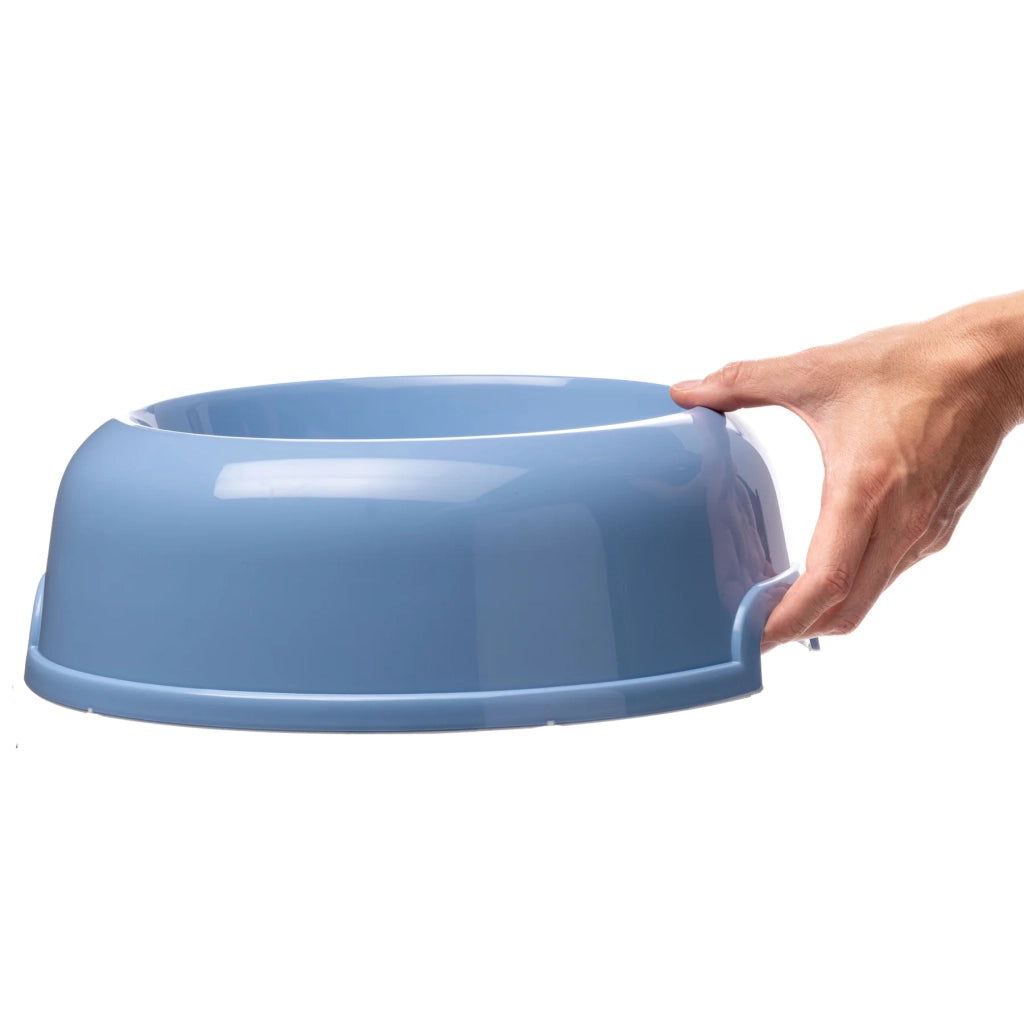Set 6 ciotole per cani in plastica riciclata 0,3 litri Ø 15,5 cm con bordo antiscivolo e maniglie laterali colori assortiti Ferplast