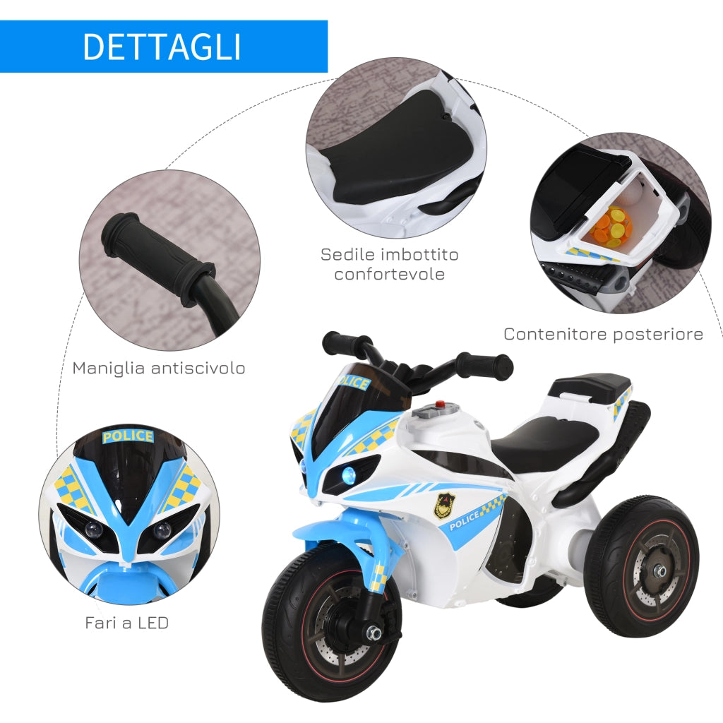 Giocattolo Cavalcabile a 3 Ruote per Bambini 18-36 Mesi ¨C Minimal ¨C Azzurro