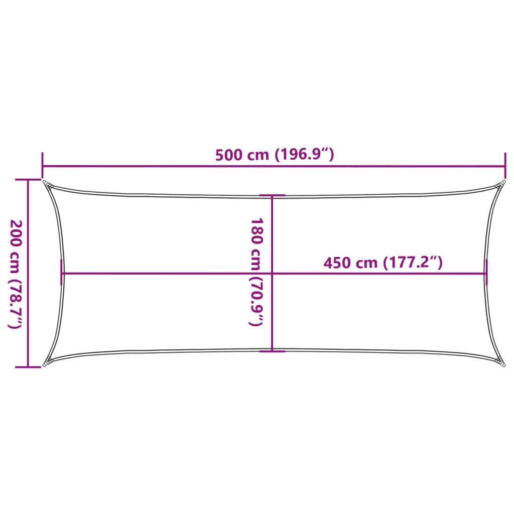 Vela Parasole 160 g/m² Gialla 2x5 m in HDPE 311561