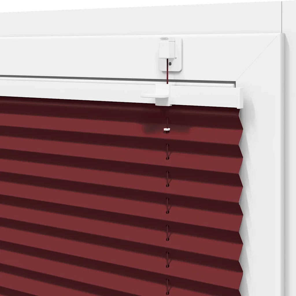 Tenda Plissettata Rosso Bordeaux 115x150 cm Larghezza Tessuto 4015248