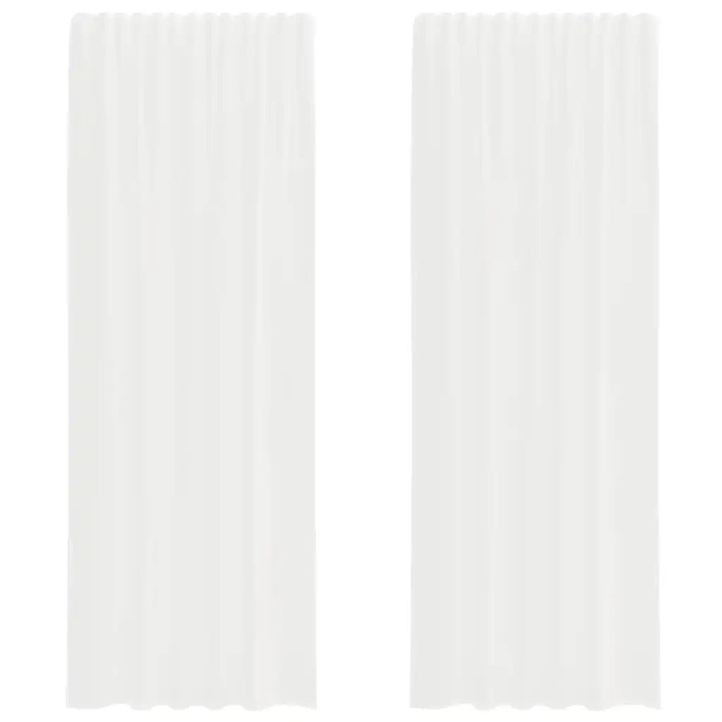 Tende in Voile con Tasche per Aste 2 pz Bianco 4102245