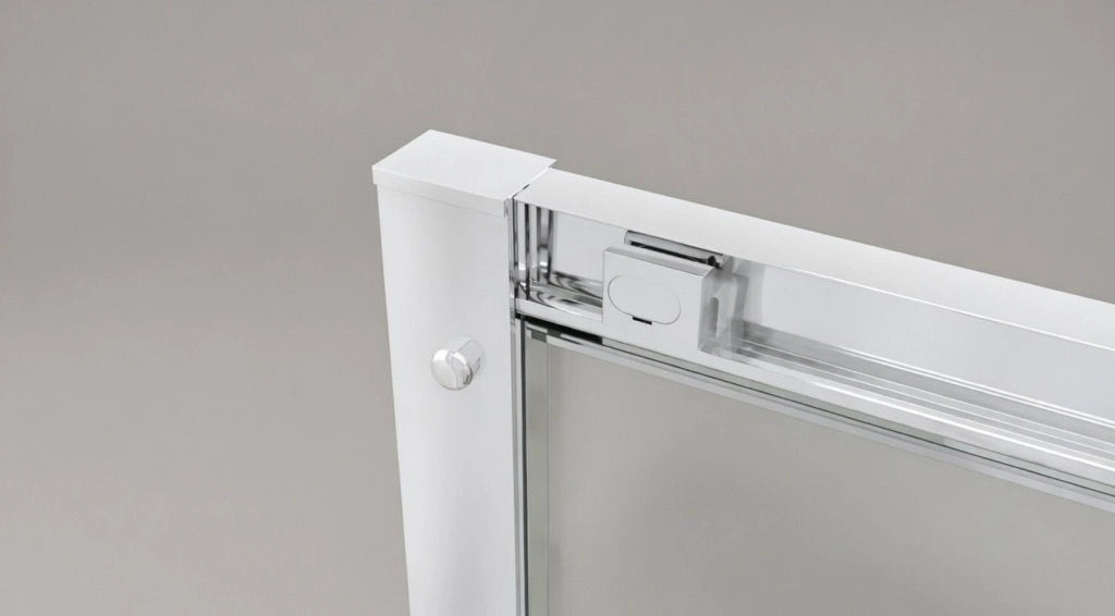 Box doccia a nicchia 105 cm porta scorrevole apertura laterale H195 cm ALBA Cromato