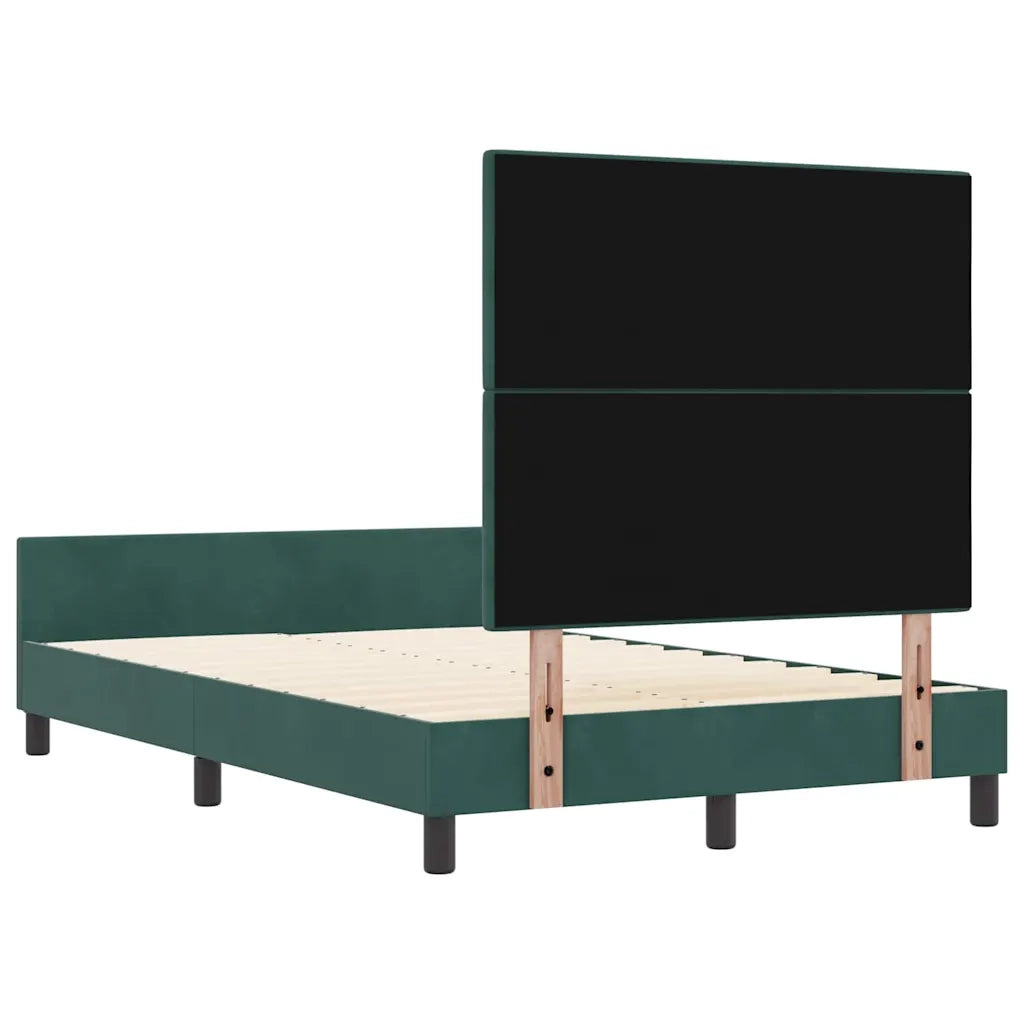 Letto a molle con testiera Verde Scuro 120 x 200 cm Velluto 3344936